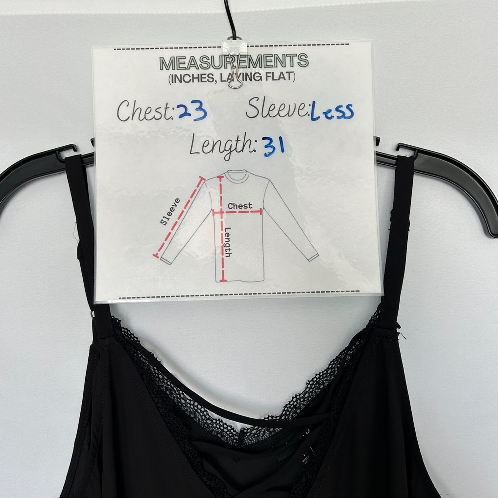 Torrid Plus Size Black Lace Trim Cami Tank‎ Top - Picture 2 of 6